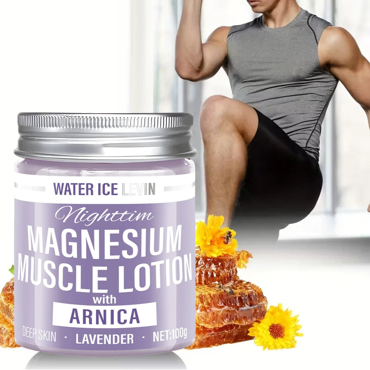 Magnesium Muscle Lotion – Hyaluronic Acid & Lavender 100g