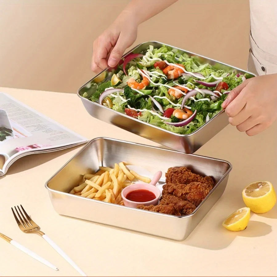 6-Piece Stainless Steel Food Storage Containers Airtight BPA-Free