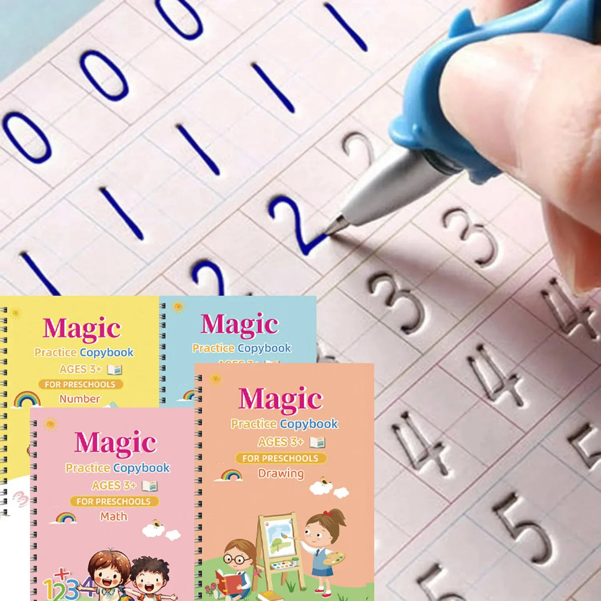 Sank Magic Practice Copybook Pen Preschools Kids Calligraphy English