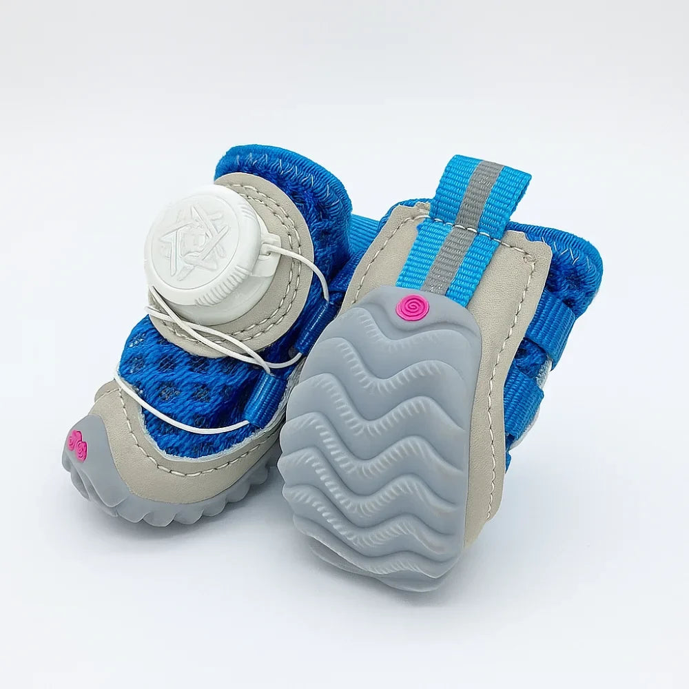 4-Pack Breathable Mesh Dog Shoes | Reflective Adjustable Boots
