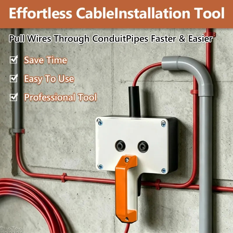 Heavy-Duty Drill-Powered Wire Puller for Electricians