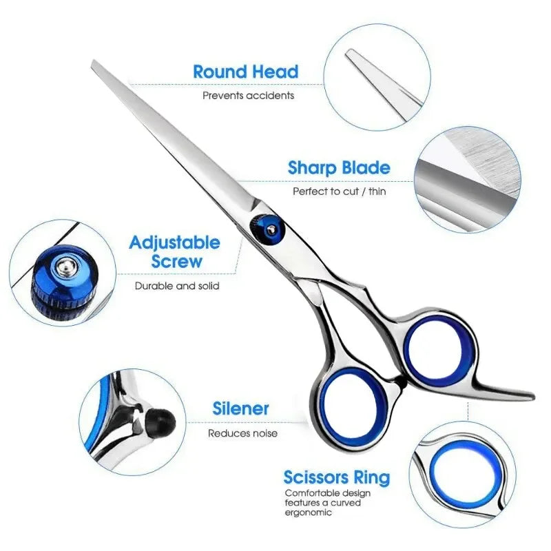 Professional Thinning Scissors Stainless Steel 6.5" Barber Shear