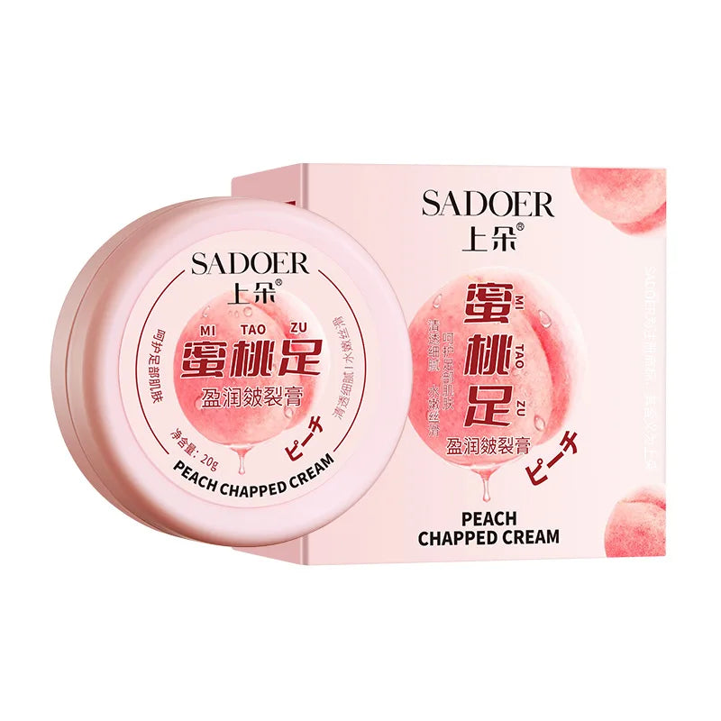 SADOER Peach Foot Cream – Heel Repair & Moisturizer 20g