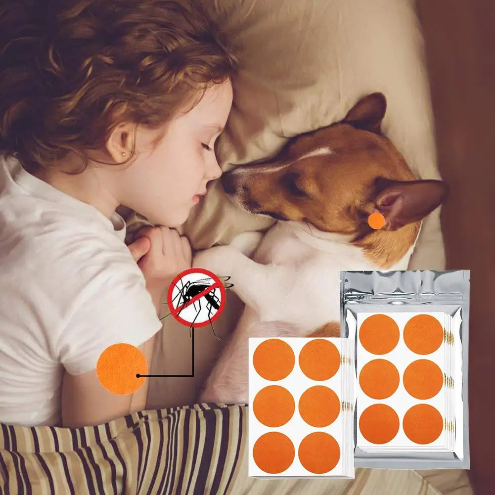 60-Pack Natural Mosquito Repellent Patches – DEET-Free Stickers