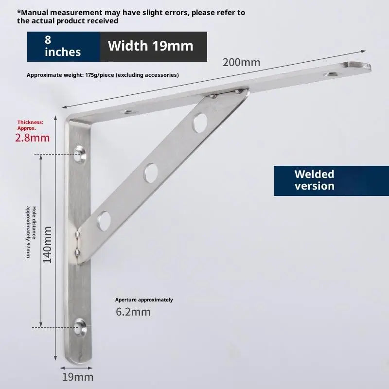 Angle Bracket Heavy Duty Wall Stainless Steel L
