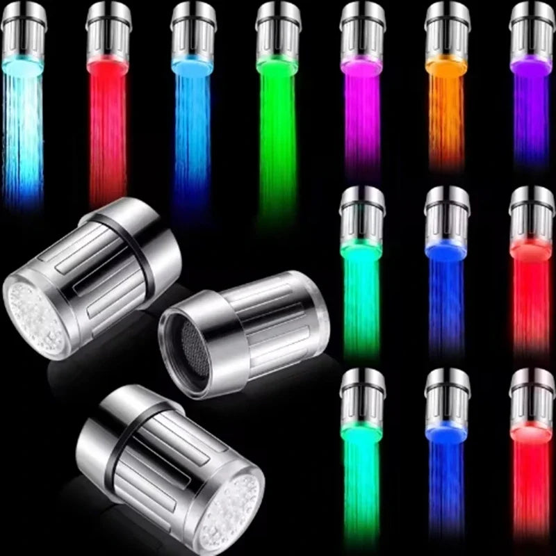 LED Color-Changing Faucet Aerator | 7-Color Temperature Sensor