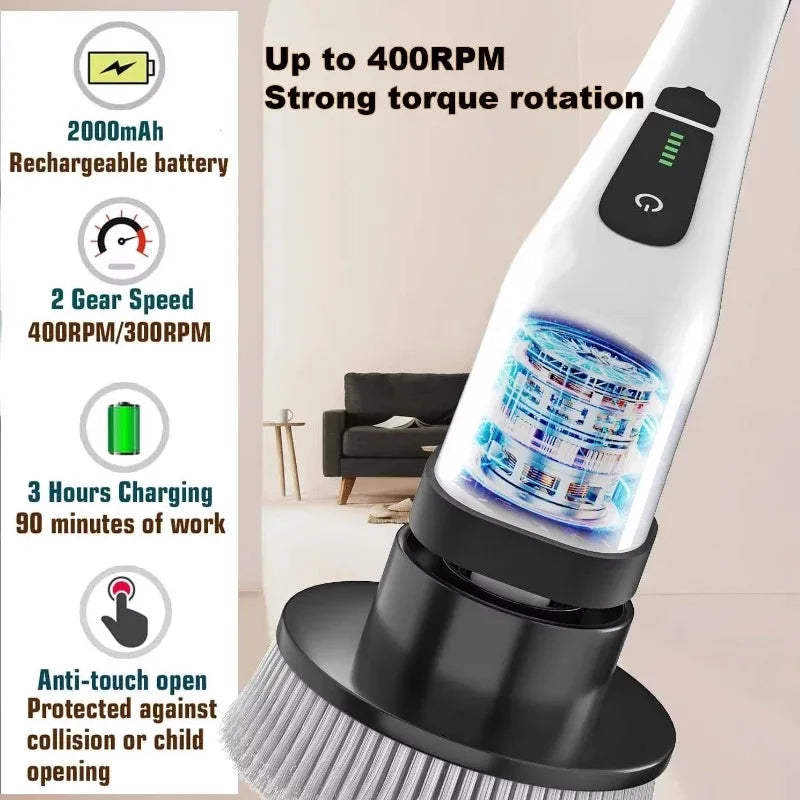 Cordless Electric Spin Scrubber | Multipurpose Cleaning Brush