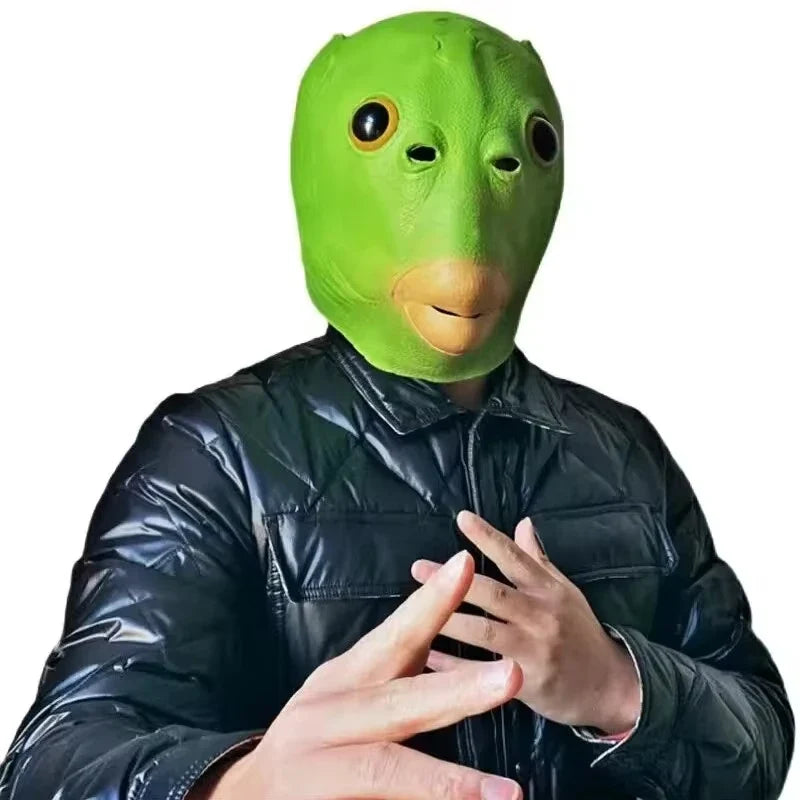 Green Fish Head Mask – Funny Full Face Novelty Costume
