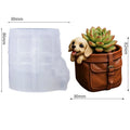 Dog Bag Flower Pot Silicone Molds DIY Succulent Plant Flowerpot Vases