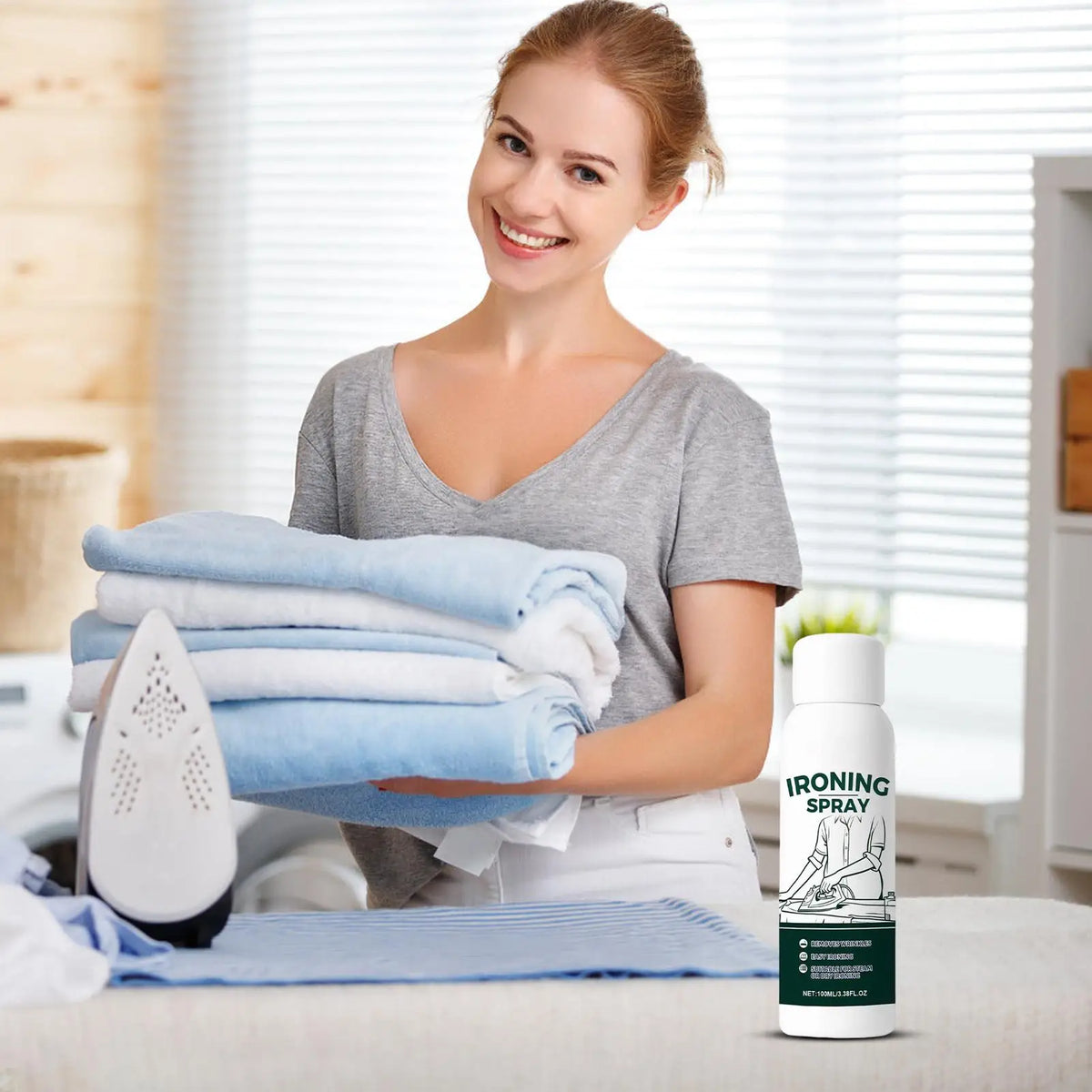 Travel Ironing Starch Spray 100ml – Static Guard for All Fabrics