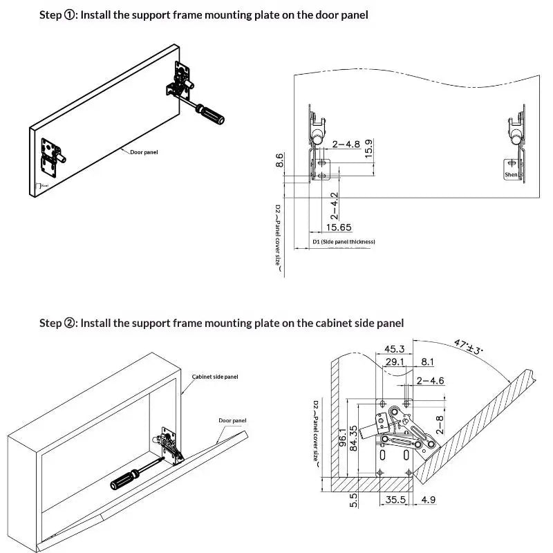 Self-closing 45 Degree Pivot Hinge Kitchen Cabinet Tip-out Trays