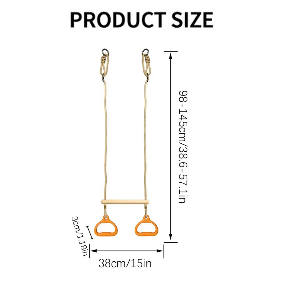 Ergonomic Monkey Bar Trapeze Swing for Kids & Adults