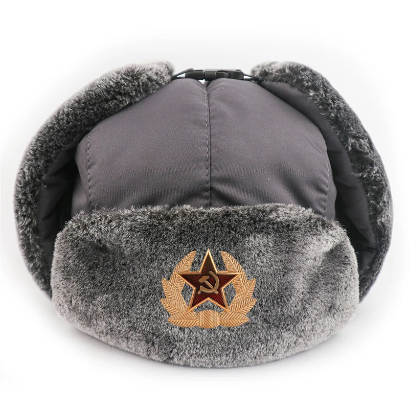 Russian Ushanka Trooper Hat – Warm Winter Aviator Hat Unisex