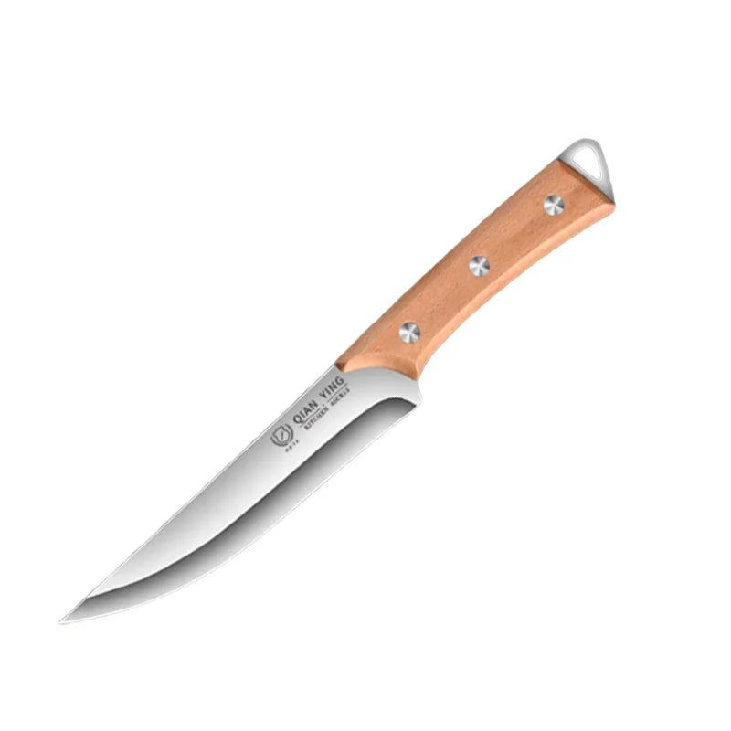 Stainless Steel Carving Knife – Wood Handle & Blade Guard