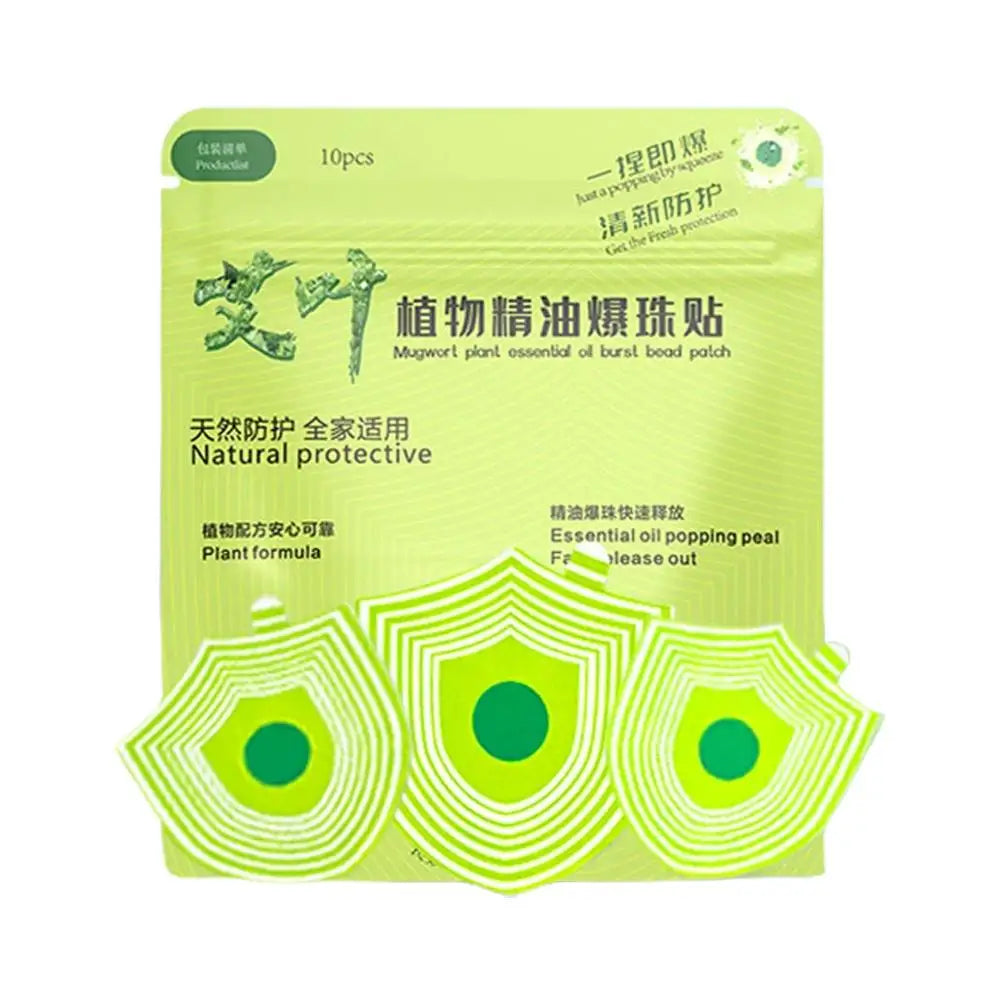 10-Pack DEET-Free Mosquito Repellent Patches | Natural Essential Oil