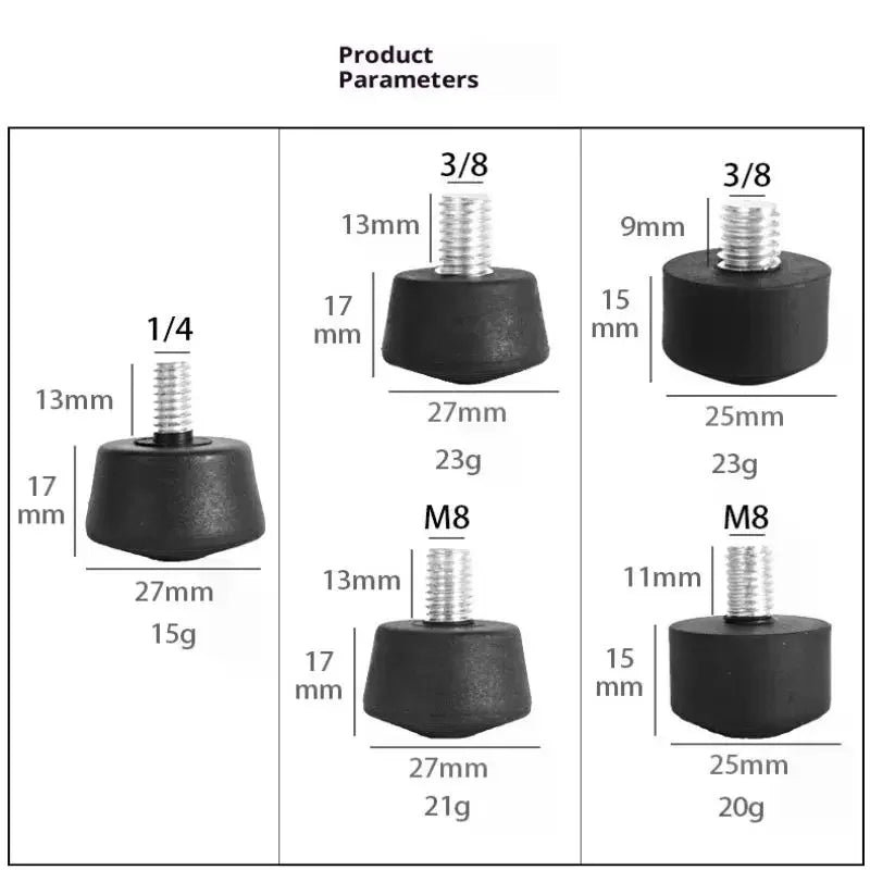 Universal Anti-slip Rubber Foot Pad Feet Spike 3 1 M8 Photography