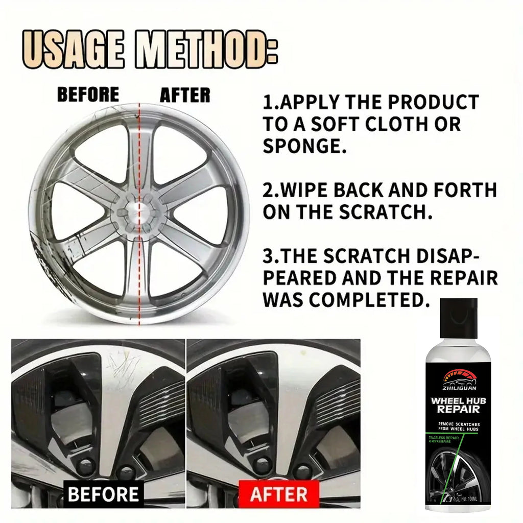 Car Wheel Hub Repair Kit – Polish, Scratch & Oxidation Remover