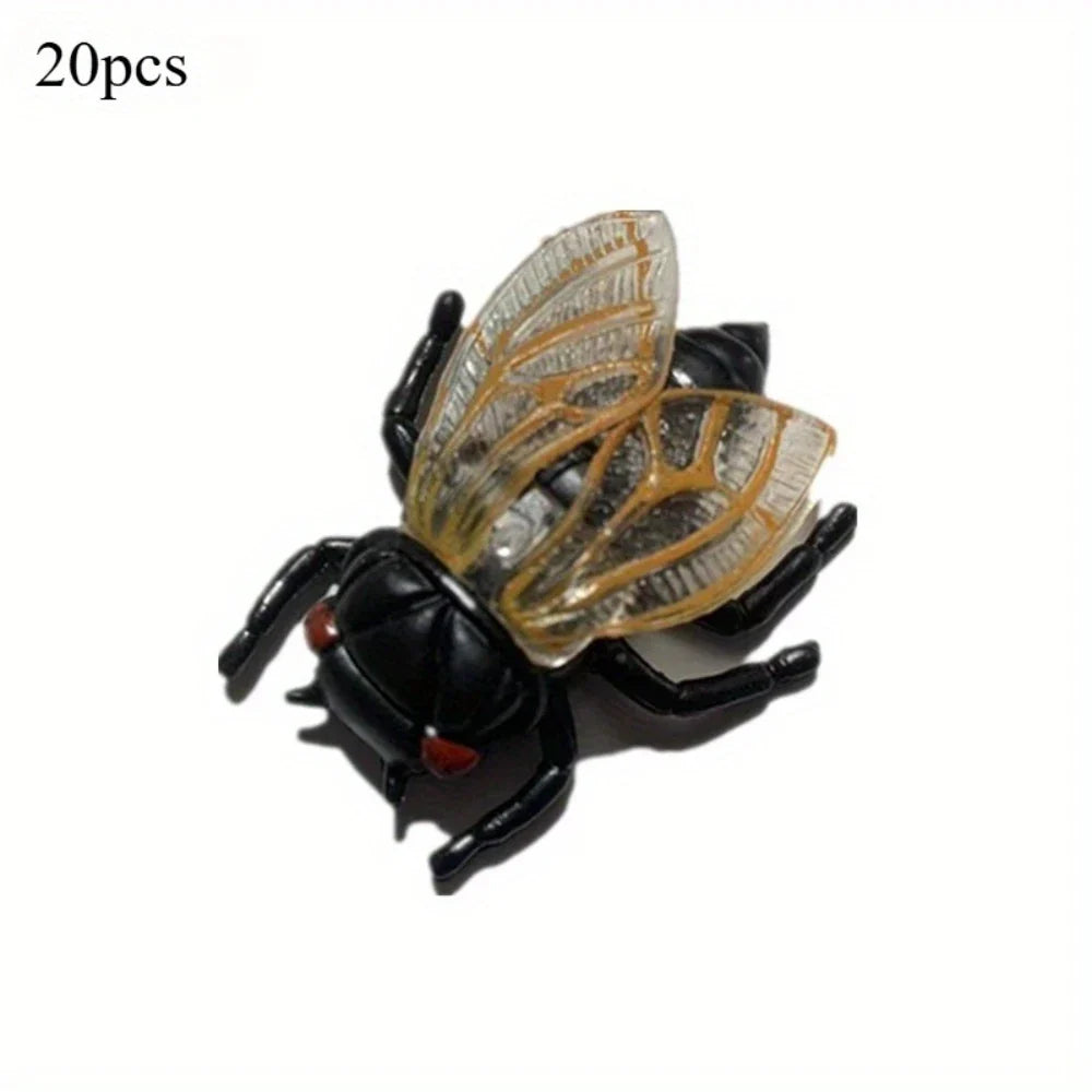 20 Pcs Realistic Cicada Figurines – Halloween & Home Décor