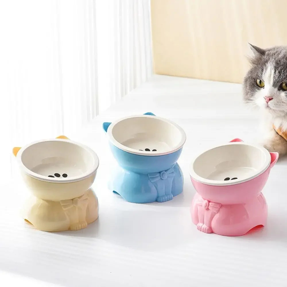 Ceramic Slanted Pet Bowl | Non-Slip Cat & Dog Feeder