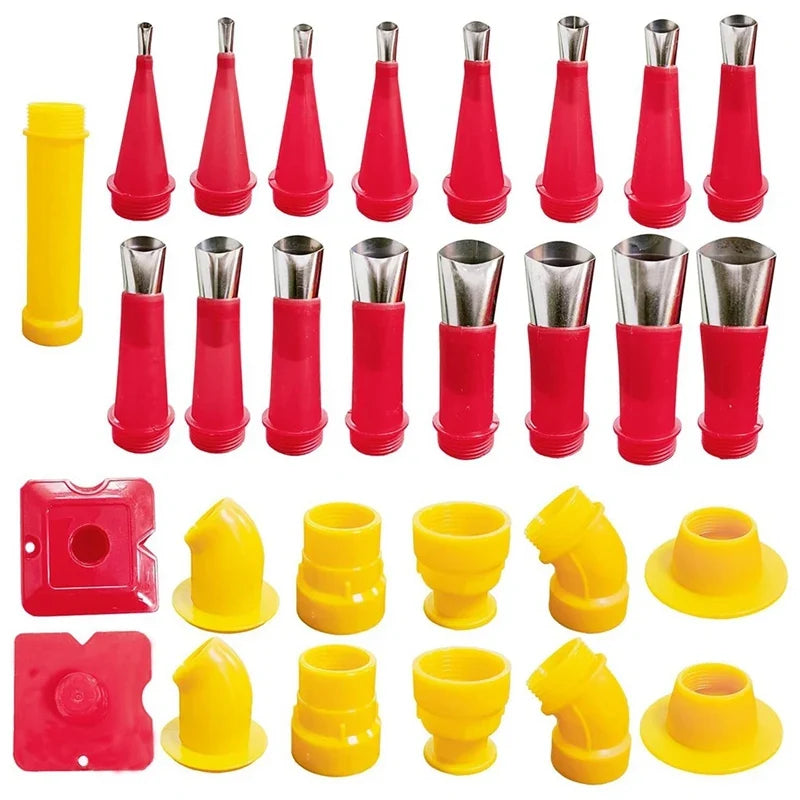 Universal Integrated Rubber Nozzle Tool Caulking Tips Nozzles Sausage