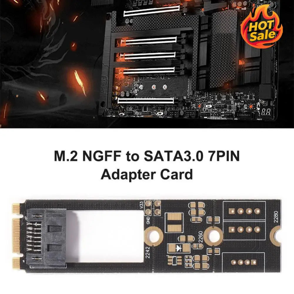 M.2 NGFF to SATA 7-Pin Adapter Card – 2242 2260 2280 SSD