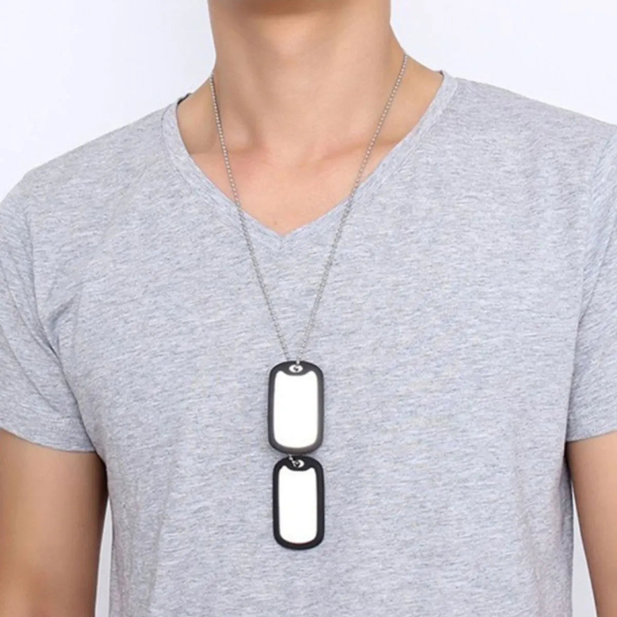 Military Dog ID Silencers Silicone Dogtag Custom Make Necklaces Pet