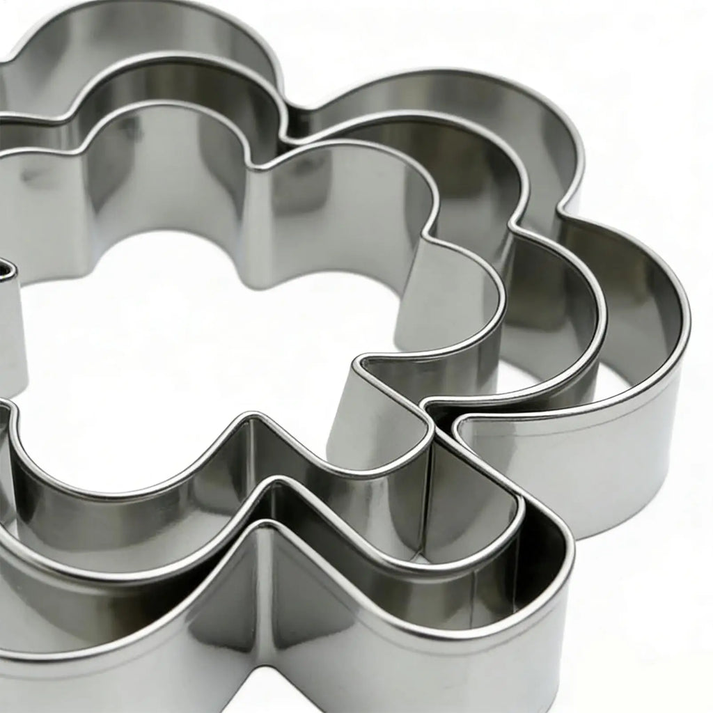 3-Piece St. Patrick's Day Clover Cookie Cutter Set – Stainless Steel