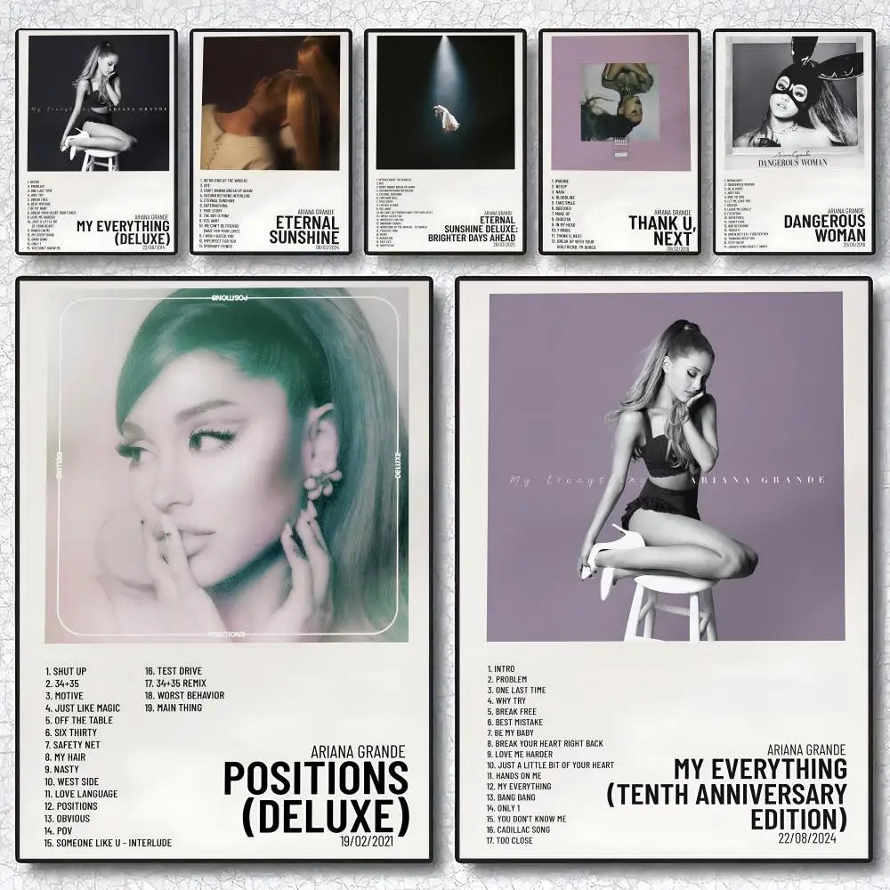 Ariana Grande Album Cover Canvas Poster | Music Wall Art