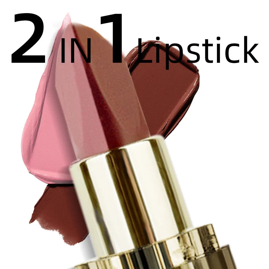 KAFURUX Two-Tone Matte Lipstick | Waterproof Long-Lasting Lip