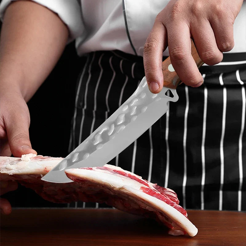InLeung Handmade Stainless Steel Boning Knife – Chef Butcher Blade