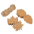 Kraft Paper Hang Tags Maple & Leaf Shape – 100 Blank Gift Labels