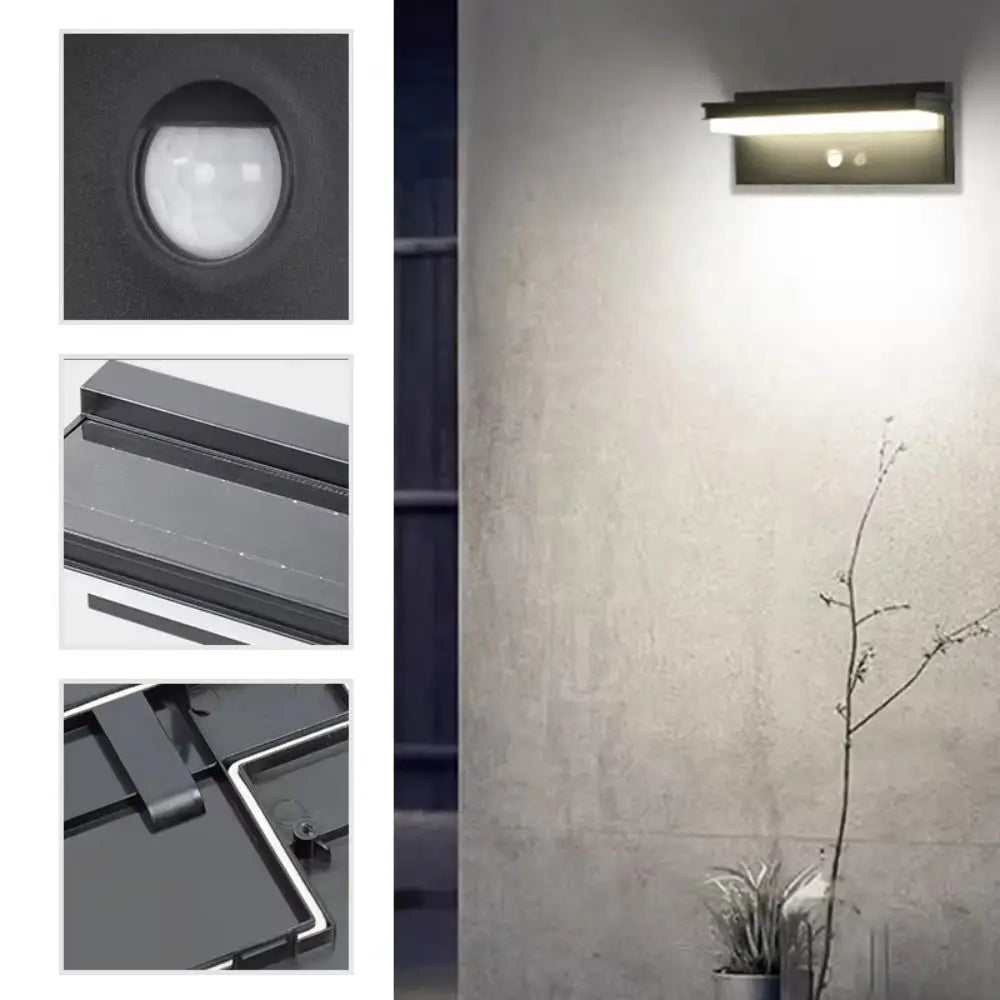 Solar Motion Sensor Outdoor Wall Light | Waterproof