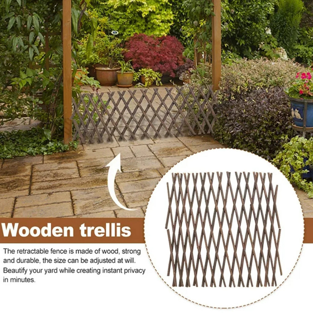 Expandable Wooden Garden Trellis | Climbing Plant Support