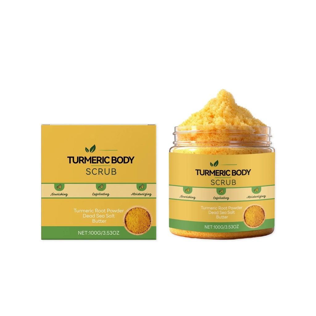 Turmeric Sea Salt Body Scrub – Exfoliate, Brighten & Clear Pores