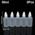 5-Pack Squeezable Dropper Bottles | Refillable Plastic 3–100ml