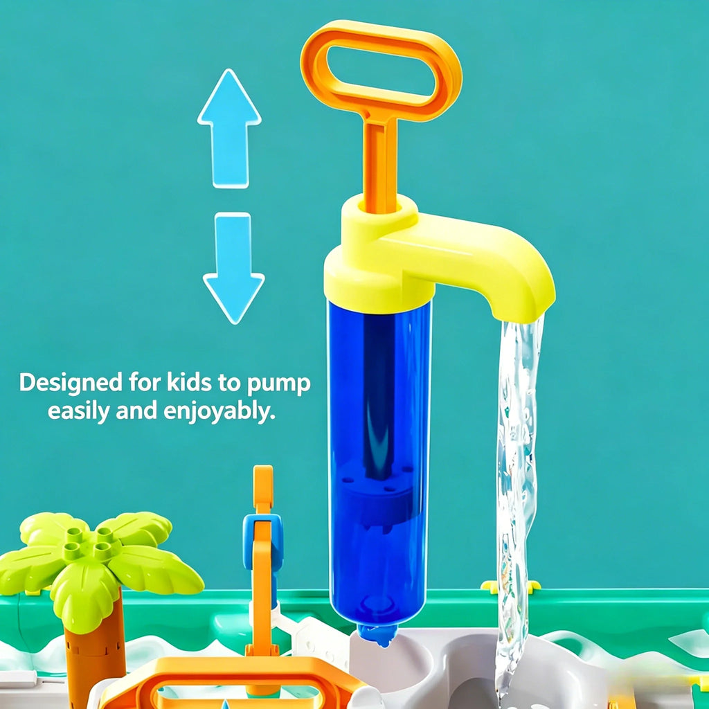 Double-Tier Kids Water Table Playset with Pump | Outdoor Fun