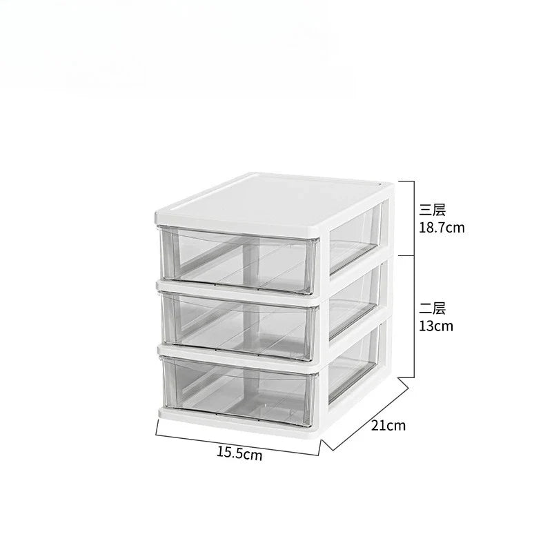 Japanese Desktop Storage Box-transparent Drawer Organizer Cosmetics