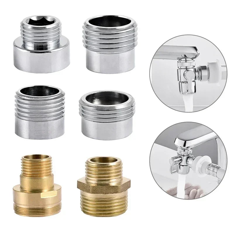 Brass Faucet Thread Adapter 1/2" to M16–M32 Tap Coupler