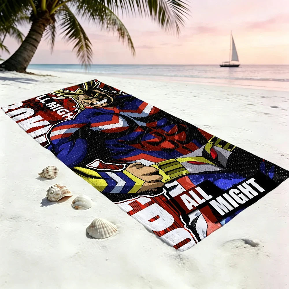 All Might Anime Quick-Dry Beach Towel | Gym, Travel & Pool