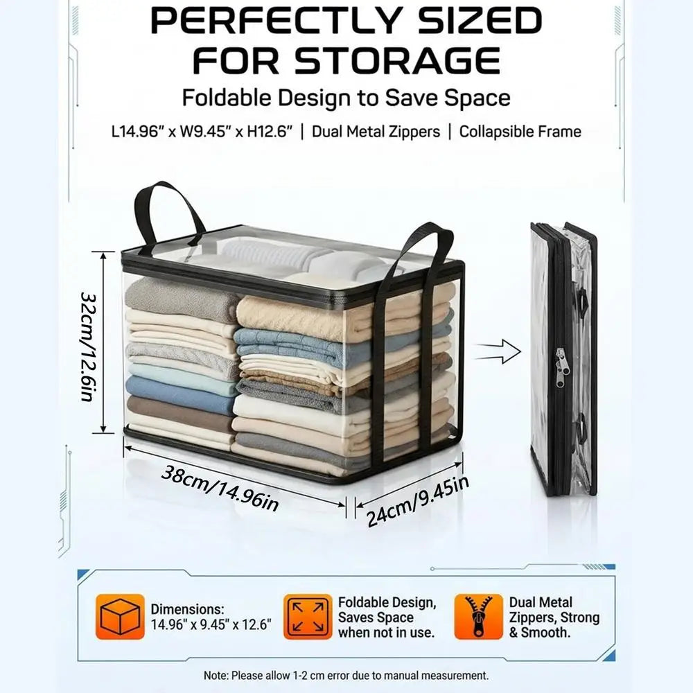 Heavy Duty Storage Bags Handles Foldable Packing Tote Travel Moving