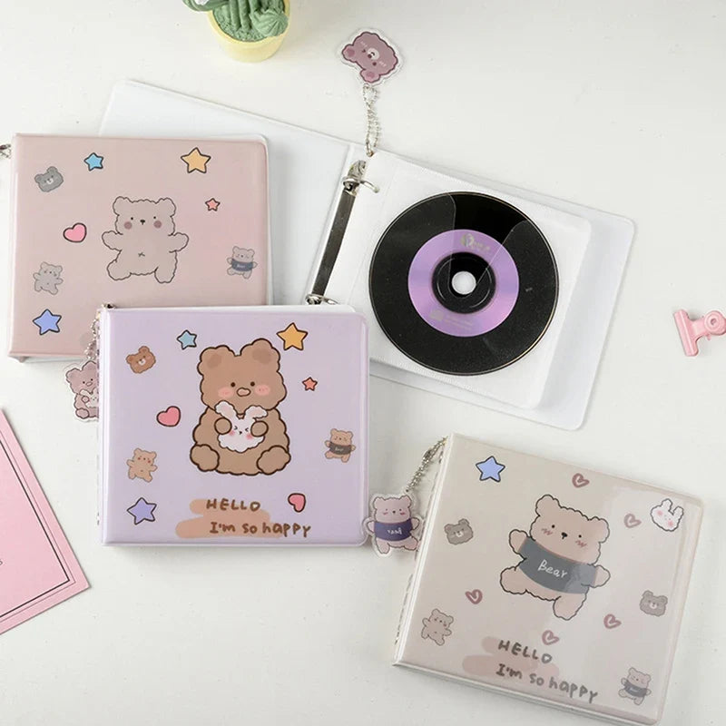 20-Capacity Cute Bear Hard CD/DVD Case Organizer | Portable