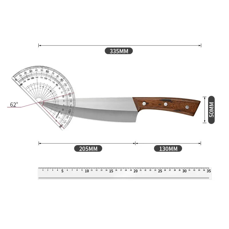 Heavy-Duty Boning Knife – Sharp Blade & Wooden Handle