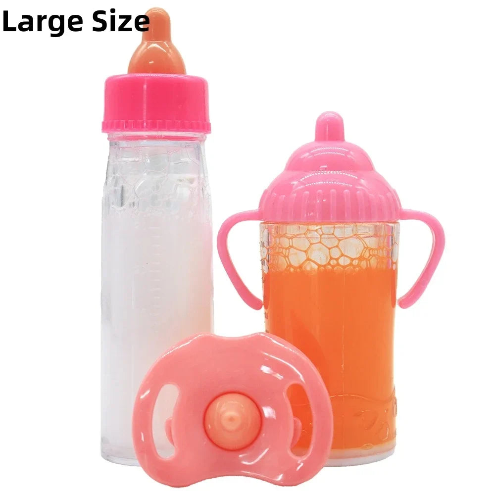 Large Baby Doll Feeding Bottle Care Toy Stroller Milk Juice Bottles