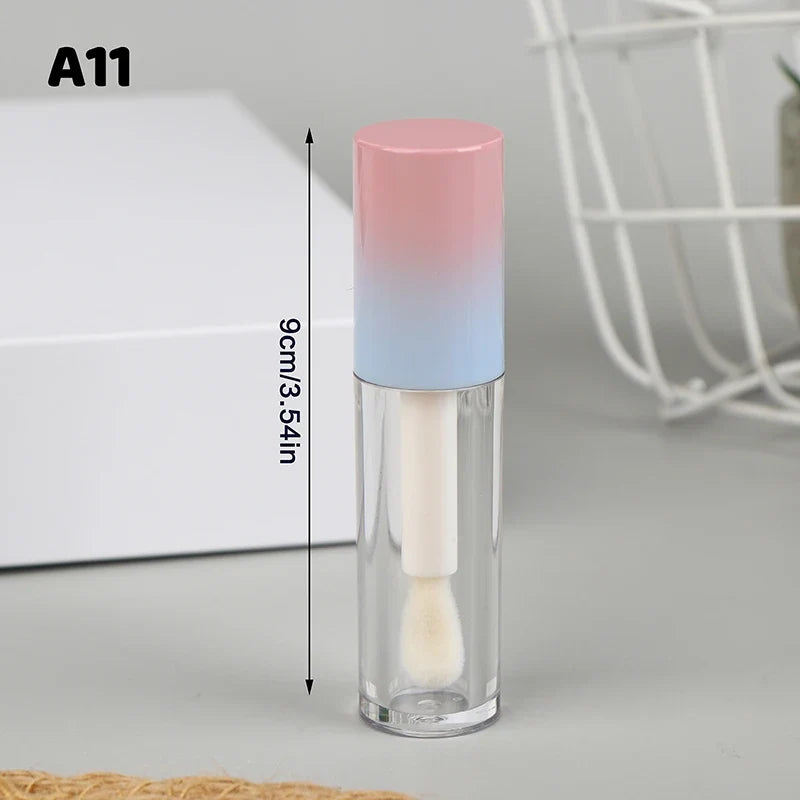 Gradient Lip Gloss Tube with Keychain | Refillable DIY Container