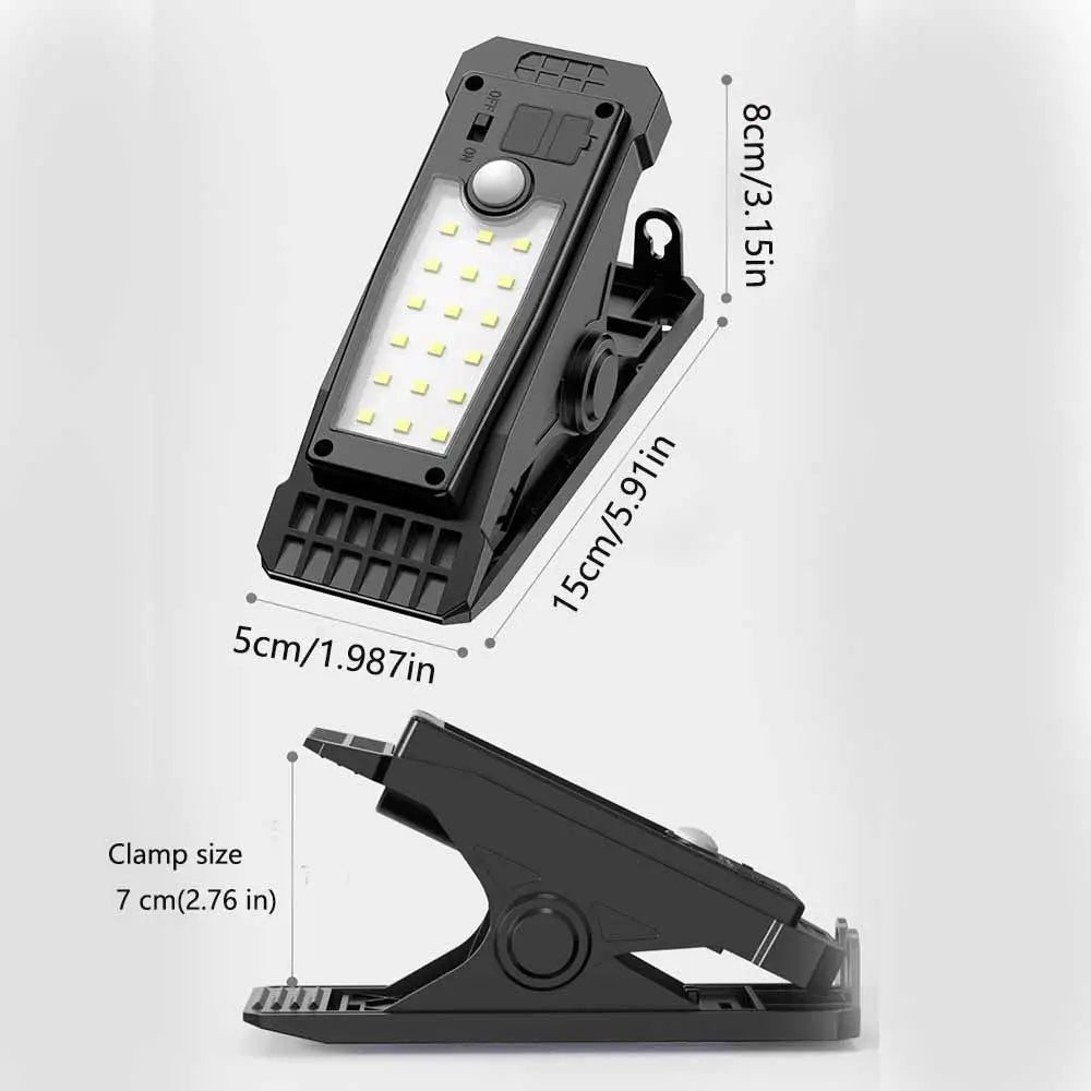 Solar Clip-On Light | 3 Modes, Motion Sensor & USB Backup