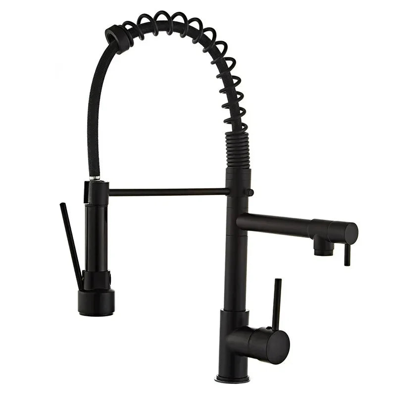All-Copper Pull-Down Spring Kitchen Faucet | Hot Cold & Purified