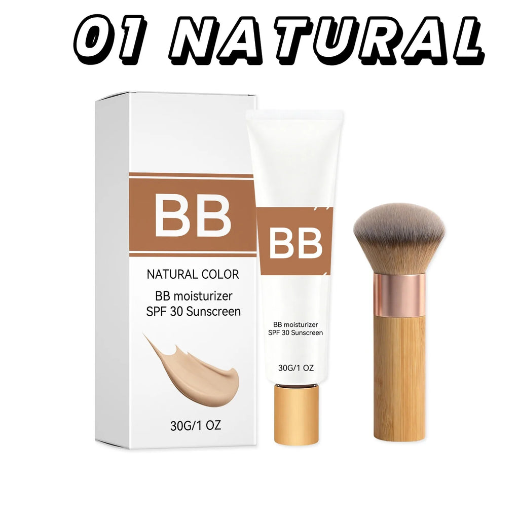 SPF 30 BB Cream Tinted Moisturizer with Hyaluronic Acid & Brush