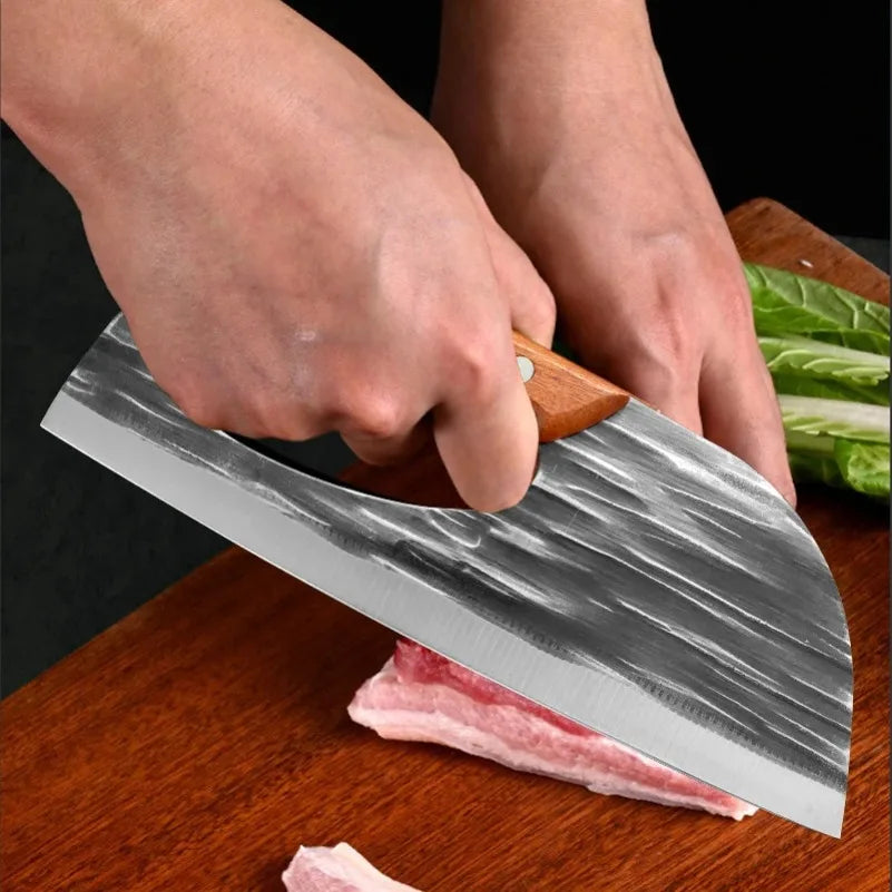 InLeung Forged Steel Meat Cleaver & Chef Knife | 21.8cm