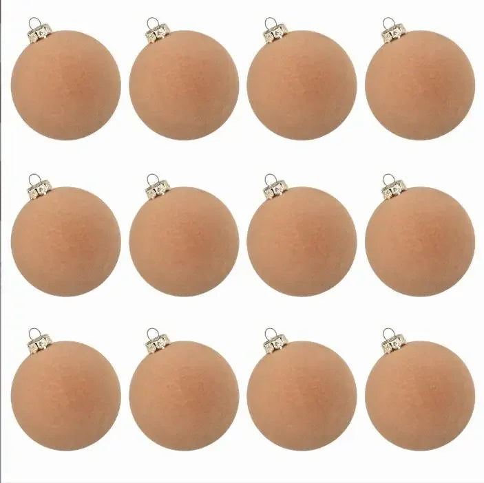 12-Pack Velvet Christmas Ball Ornaments 6cm | Xmas Tree Decor