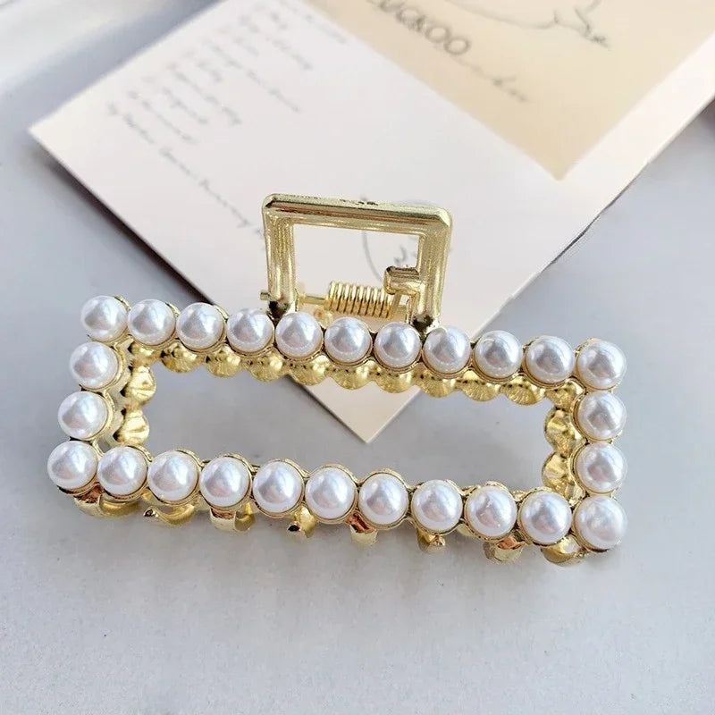 2-Pack Metal Geometric Hollow Hair Claw Clips & Barrettes